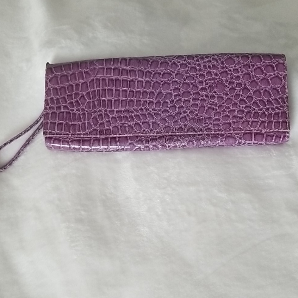 Purple snakeskin Clutch